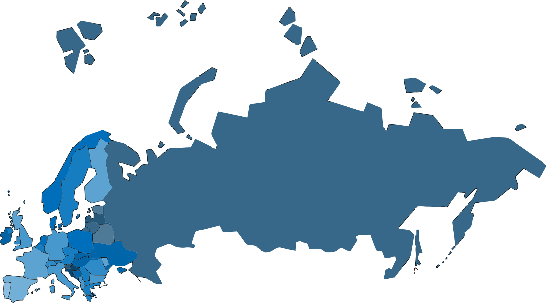 Norte da Asis e Europa